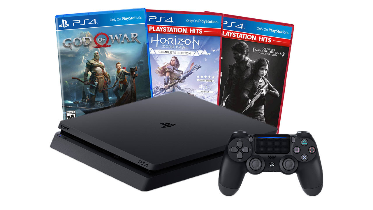 PS4 Slim 1TB bundle with God of War, Horizon Zero Dawn, and The Last of Us Remastered - $200